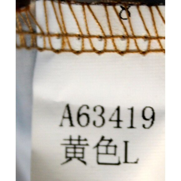 Retro Brown Orange V Neck Dress Long Sleeves Women L Dot Pattern 70s Mod Inspire - Picture 10 of 11